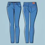 fitted medium-blue jeans image